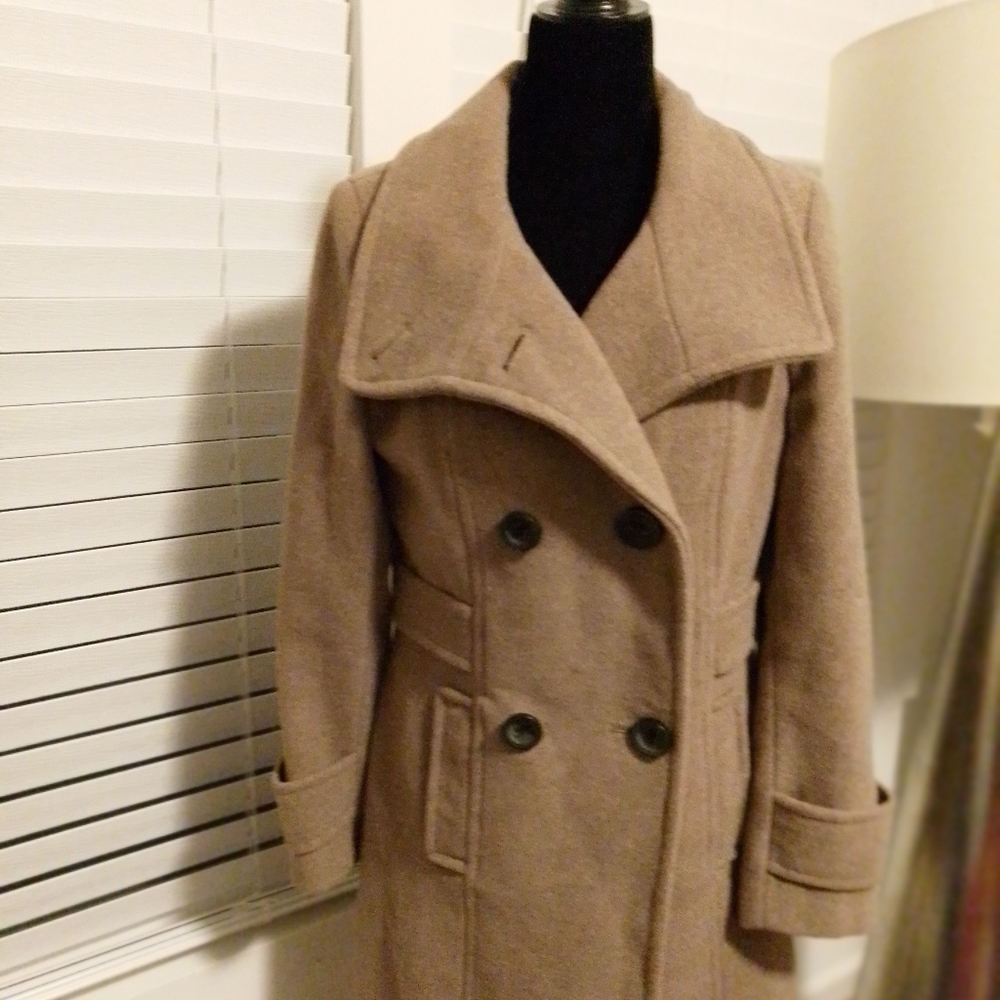 Calvin Klein Wool Double Breasted Coat (NWOT) - Picture 2 of 5